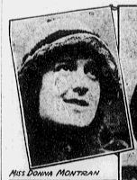 Newspaper photo of Miss Donna Montran
Boston Journal
December 12, 1916
Page – 4.