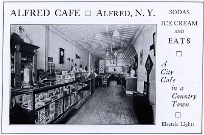 Advertising Photo of the Alfred Cafe from the 1921 Kanakadea yearbook.