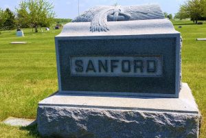 Sanford Marker at Lake View Cemetery, Cathay, North Dakota