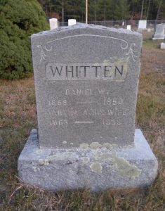 Marker of Daniel & Martha A. Whitten