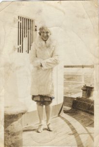 Photo of Donna on Ocean Liner, circa 1930.