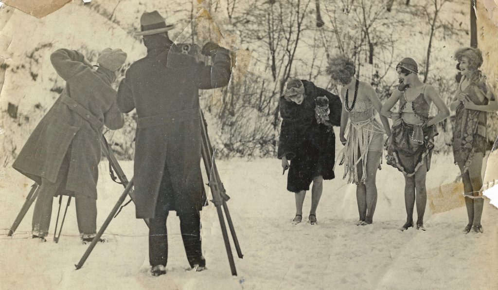 Fox News Photographs Donna Darling and the Girls circa 1927 in the snow