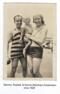 Sammy, Russell, & Donna at the Beach, circa 1928.