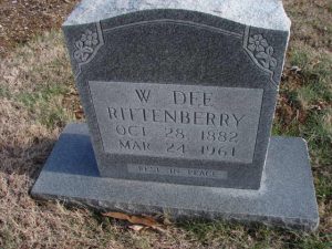 Marker - W. Dee Rittenberry (1882-1961) - Photo by imagal49 (#47223808) via Find a Grave