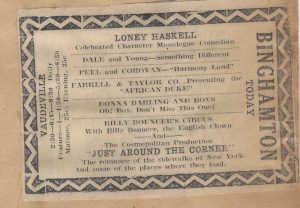 Ad showing Donna Darling & Boys