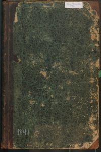 Image of the Cover of the Scarborough, Maine, Tax Valuation book for 1841.