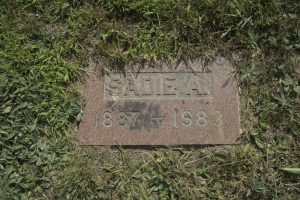 Marker for Sadie Chase (1887-1983) - Monmouth Ridge Cemetery - Monmouth, Kennebec County, Maine