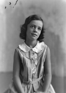 Photo of Priscilla Perkins, circa 1934 (age 10).