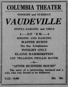 Image of an ad from the Columbia Missourian, Mon, Sep 21, 1925.