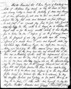 An image of the first page of Reuben Fugate's 1833 will.