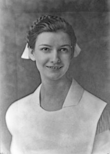 Photo of Marjorie Stevens, Student Nurse, St. Barnabas Hospital, circa 1935.