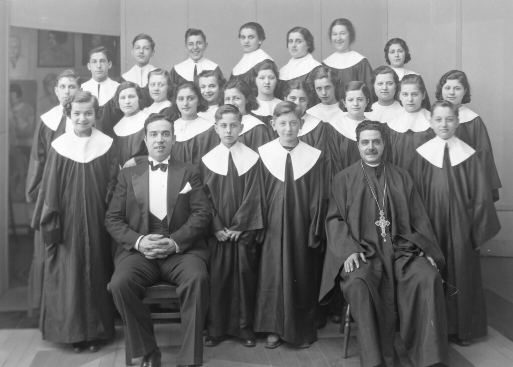 Photo of Greek Church Choir, Portland, Maine, circa 1934.