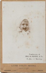 Photo of Linnie Evelyn Merrill, circa 1896