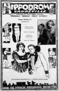 Advertisement fromn the Sacramento Union, June 4, 1924 showing Donna Darling & Company as the headliner vaudeville show