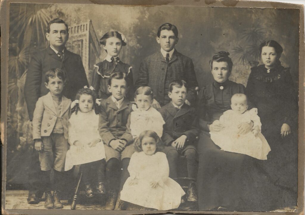 Photo of the Lefebvre Family of Westbrook, ME, circa 1908.