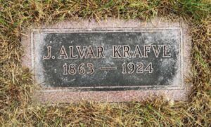 Marker for J. Alvar Krafve (1963-1924)