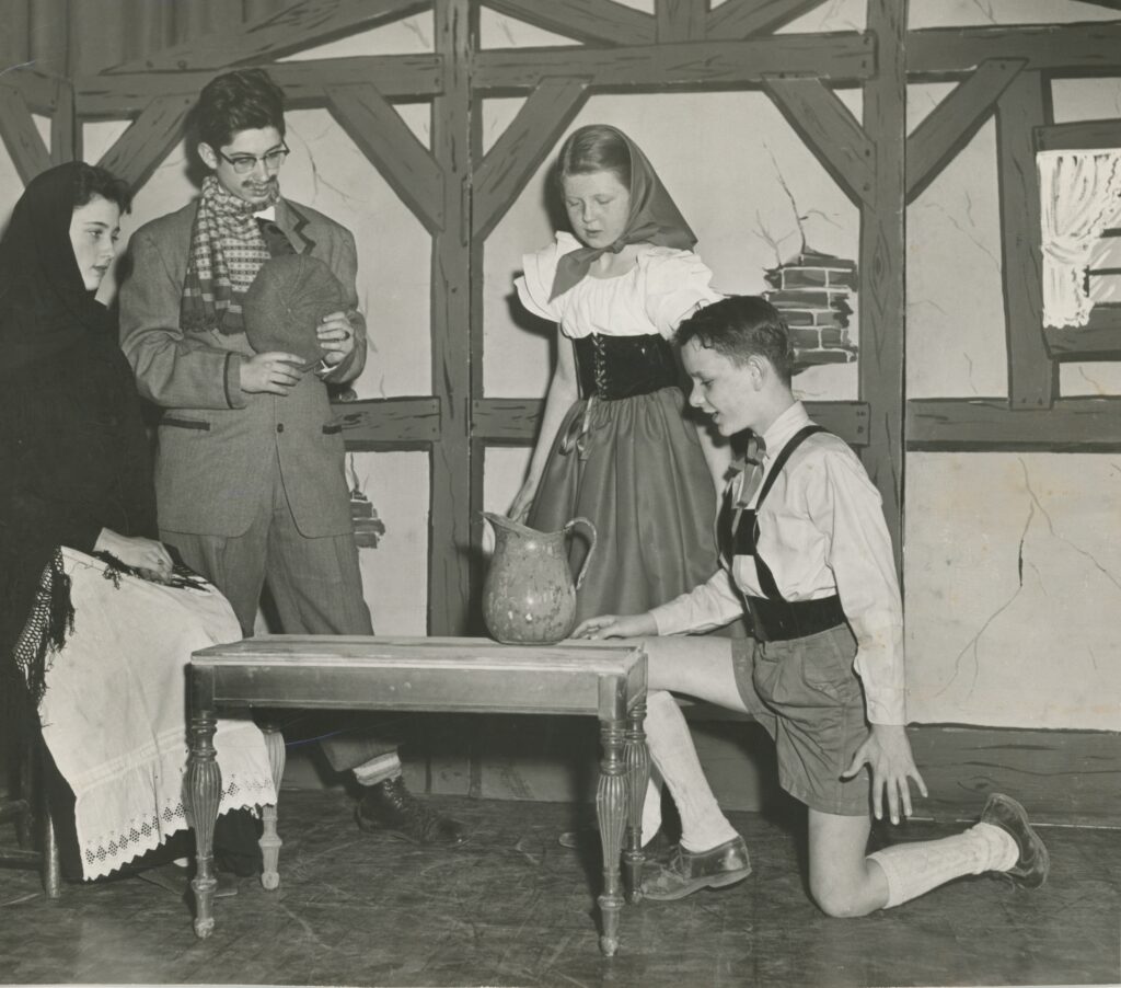 Four student in a play