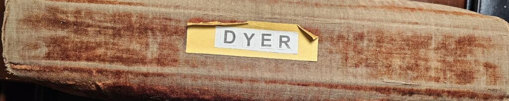 Spine of Dyer Photo Album.