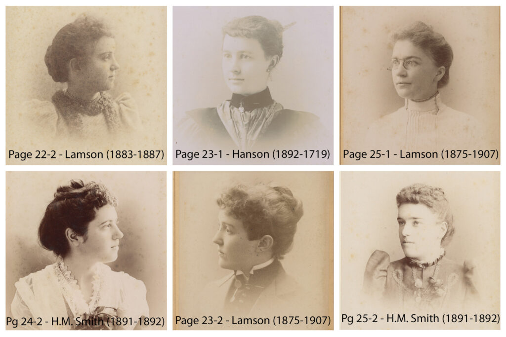 College of six woman, all cabinet cards,