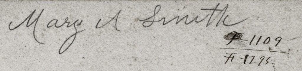 Name handwritten on back of photo - Mary A Smith