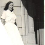 Photo of Sylvia Larson (later Matson) in nurse's uniform - circa 1955