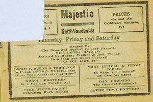 Majestic (Keith Vaudeville) ad - Unknown date or location