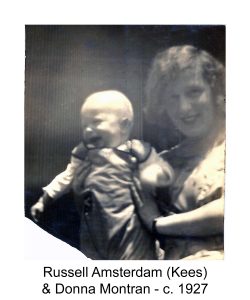 Photo of Russell Amsterdam (Kees) & Donna Montran c. 1927