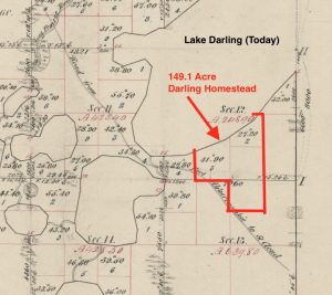 Map showing Darling Homestead