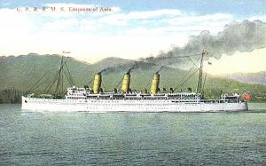 Photo of the ship "Empress of Asia." 