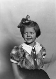 Photo of Patricia Penney, circa 1936 (age 4).