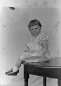 Photo of Patricia Penney, circa 1935 (age 3).
