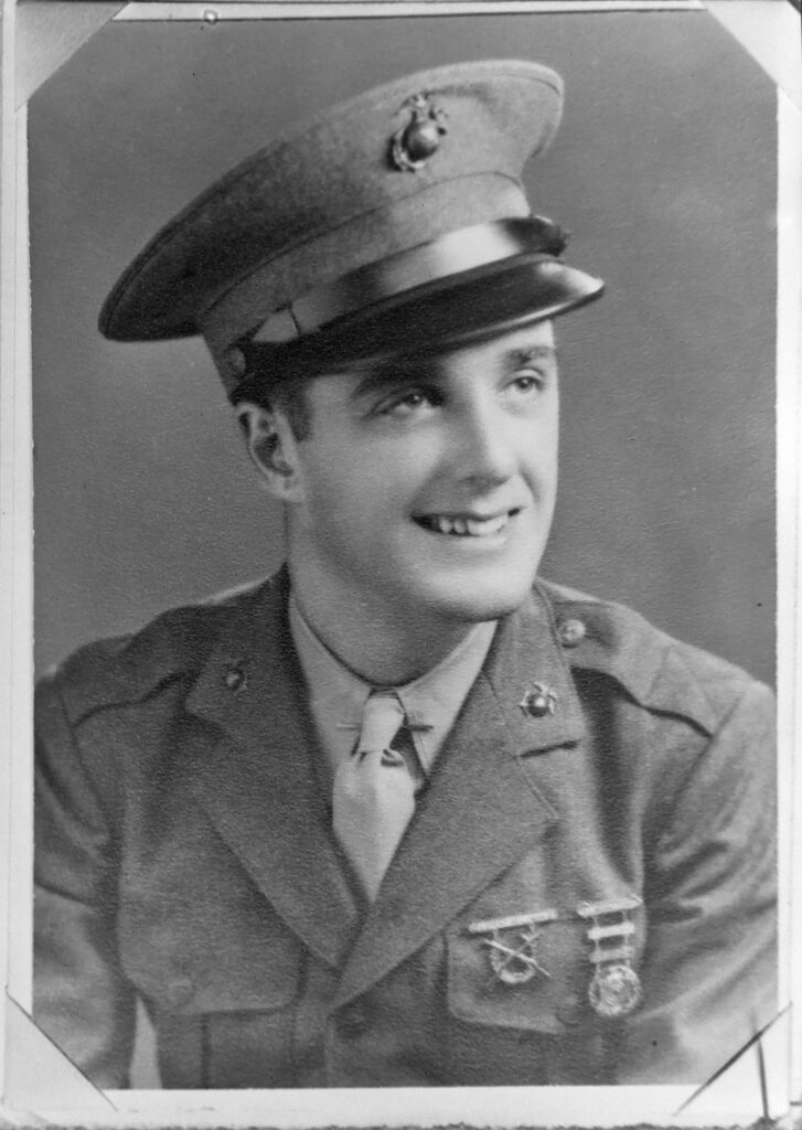 Photo of Robert "Bob" Pillsbury, Marine, circa 1944.