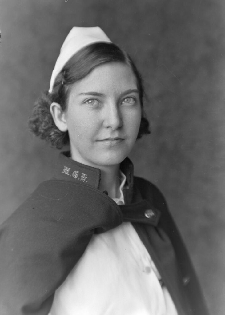 Photo of Nurse Margaret Pratt, ME General Hosp., circa 1935.