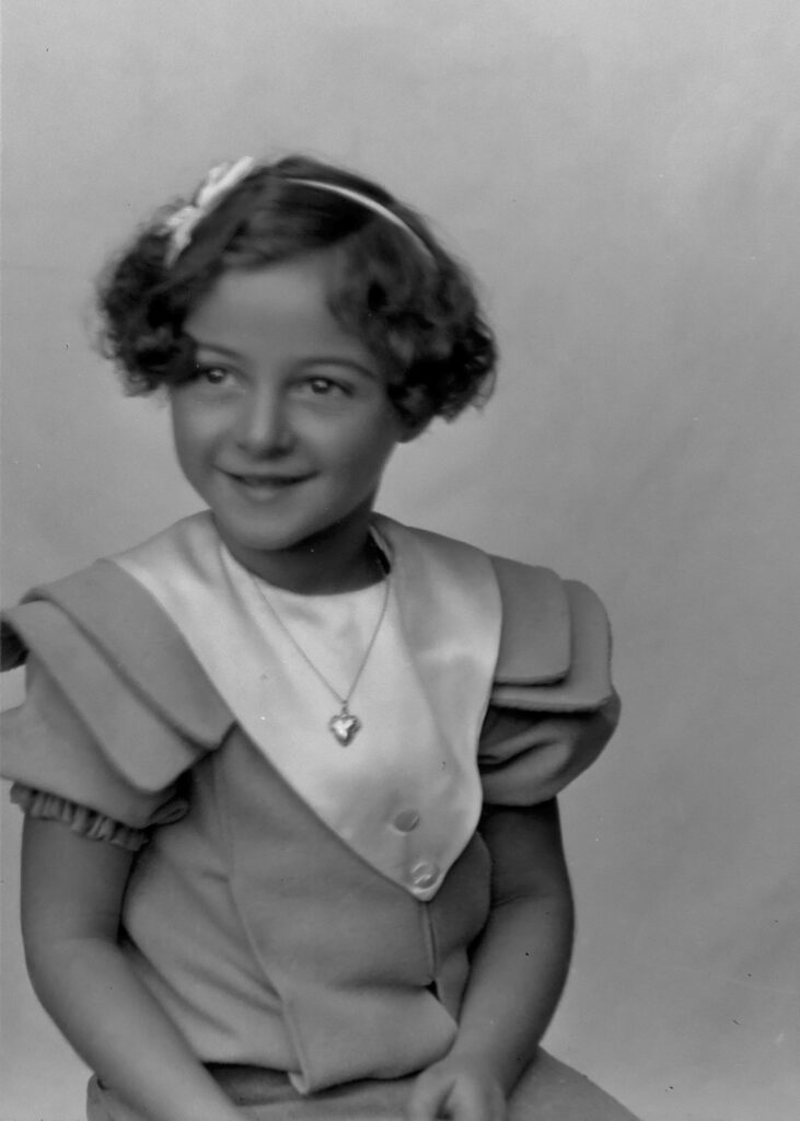 Photo of Estelle Poulin, circa 1936 (age 5).