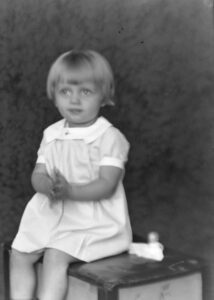 Photo of Ernestine Selberg, circa 1935 (age 2)