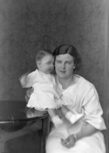 Photo of Carleen Sawyer & Marguerite Sawyer (née Weymouth), circa 1935 (mother & daughter)