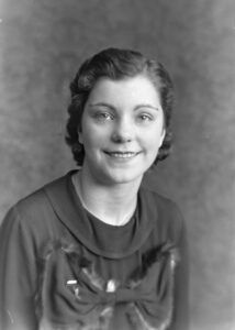 Photo of Pearl Theriault, circa 1934.