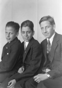 Photo of Gerald, Harrison, & Howard Clifford, circa 1934.
