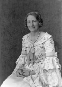 Photo of Flora Mae Clifford (née Harrison) in a beautiful dress,  circa 1935.