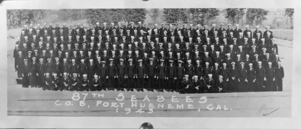 Photo of Company B, 87th Seabees, 1943.
