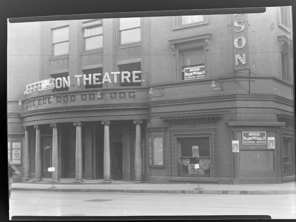 Photo of the Jefferson Theatre, Portland, Maine in 1933.