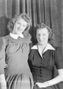 Photo of two young women, one is Virginia Parks Dennett
