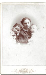 Photo of Calista (Milliken) Morse with her children Dorothy & Donald, - 1897.