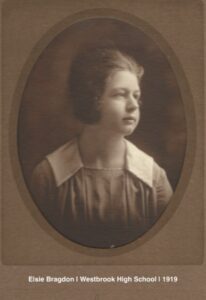 Photo of Elsie Bragdon, circa 1919.