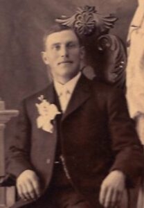 Photo of John Huber cropped from his wedding photo - 1905