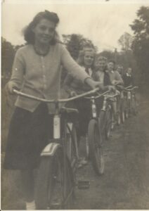 Six Girls with their bikes, circa 1935