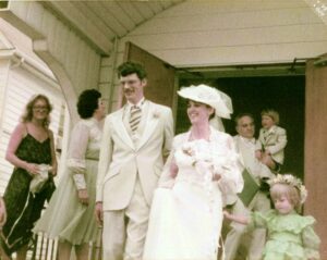 Photo of Carl & Karen Schell, wedding day.