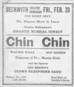 Advertisment for Chin Chin