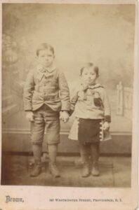 Photo of two boys, probably Frank & Frederick Titcomb circa 1891.