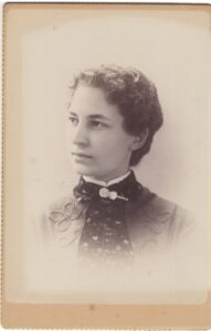 Photo of Addie Libby, circa 1882.